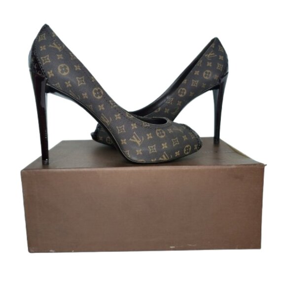 Louis Vuitton Monogram Canvas Peep Toe Pumps Heels - Picture 10 of 10